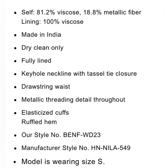 HEMANT & NANDITA
Nila Metallic Chiffon Mini Dress - Picture 5 of 9